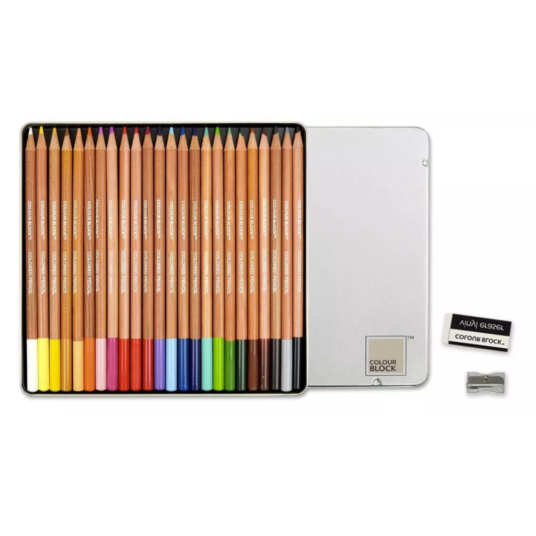 Colour Block 24 Piece Watercolor Pencil Set